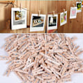 Miniatyrbild 1 av 5: 50 st Mini Trä Kläd Foto Papper Peg UI Klädnypa Hantverk Clips Memo Clip