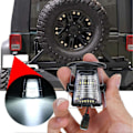 Miniatyrbilde 2 av 5: Par LED Skiltlys Nummerplateslys Passer Jeep Wrangler JK 2007-2018DC12V