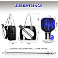 Miniatyrbillede 2 af 5: Crossbody Sling Pickleball Taske Tote, Pickleball Tasker Til Kvinder Og Mænd, Pickleball Tasker Til Damer Sleek Black