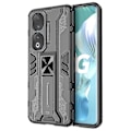Pikkukuva 1 / 5: Honor 90 pudotussuojattu puhelinkotelo jalustalla, kova PC + pehmeä TPU suojakotelo Black