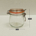 Miniatyrbild 5 av 5: 6 st Förvaringsburkar med Försegling Livsmedelsgodkända BPA-fria Diskmaskinssäkra Transparent Design Syltburkar Glasbehållare