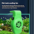 Miniatyrbillede 3 af 5: Akvariekøler, fisketank køleventilatorsystem lavt støjniveau køleventilator akvarium mini akvariekøler Green