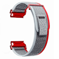 Miniatyrbillede 1 af 5: Til Coros Vertix 2 / Garmin Fenix 7X / 6X / 5X 26mm Trail Loop Nylonbånd Blød Urrem - R Red  Grey Red