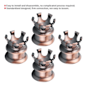 Miniatyrbillede 3 af 4: 4 stk. Motor Skruehætte Dæksler Krone Styling Passer til XL883/Big Twin 1340 Evo/Twin Cam Modeller Bronze