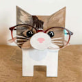 Miniatyrbillede 3 af 5: Brilleskabsdyr Brilleramme Hund Træ Brilleskabs Display Stativ owl