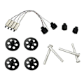 Miniatyrbillede 1 af 5: Rc Quadcopter Drone Reservedele, 4x Hovedgear, 4x Motor Gear Pinion Tandhjul, 4x Erstatningsmotorer, 4x Metal Aksel Til Visuo Xs809 Xs809hc Xs809hw