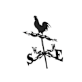 Miniatyrbillede 1 af 4: Retro Metal Vindfløj Vejrfløj Vindretningsindikator Rooster