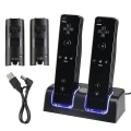Miniatyrbild 1 av 4: 2 i 1 Laddningsstation för Wii & Wii U Remote Controller Black
