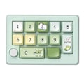 Miniatyrbild 3 av 5: Tre-läges Hot-Swappable Digital Mekaniskt Tangentbord Makro Definition RGB Gaming Mekanisk Knappsats Ratt Hårdvara Grön