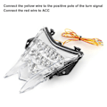 Miniatyrbillede 4 af 5: LED Baglygte Enhed Kørelys Blinklys Gennemsigtig Linse Passer til S1000R/S1000RR/HP4