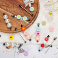 Miniatyrbilde 3 av 5: 50 stk. Blanke Perlebare Nøkkelringstenger, Metall DIY Perle Nøkkelringstang Charms Lett å Løsne Perle Nøkkel for Håndverk