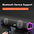 Miniatyrbilde 5 av 5: 4D Datamaskin Høyttaler Bar Stereo Lyd Subwoofer Bluetooth Høyttaler for Laptop Notebook PC Musikkspiller (Svart)