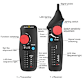 Miniatyrbilde 3 av 5: RJ11 RJ45 Ledningssøker Nøyaktig Lokalisering Analog Digital Dobbel Modus Bærbar Nettverkskabeltester