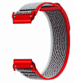 Miniatyrbillede 3 af 5: Til Coros Vertix 2 / Garmin Fenix 7X / 6X / 5X 26mm Trail Loop Nylonbånd Blød Urrem - R Red  Grey Red