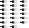 20-pack backventiler för akvarieluftpump, enkelriktad backventil i plast, tillbehör för akvarium, svart