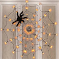 Miniatyrbilde 4 av 5: Halloween Edderkoppnett Lys USB 8 Moduser Edderkoppnett Vegglamper for Skummel Halloween Dekor Girlander, C
