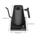 Miniatyrbild 3 av 3: Elektrisk Vattenkokare 1200W 1-24 Timmar Timer Handbrygg Kaffe Gooseneck Elektrisk Vattenkokare för Hem Hotell Kontor
