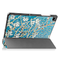 Pikkukuva 5 / 5: Samsung Galaxy Tab A9+ Kolmitaitettava Jalustallinen Tablettikotelo PU-nahkaa Kuvioitu Älykäs Suojakuori Apricot Blossom