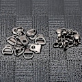Miniatyrbillede 3 af 5: 100 Sæt Snørebånds Krog D-ring Øje Spænde Messing Sko Læder Taske DIY Nitte Værktøj Sort 9x14mm