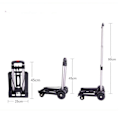 Miniatyrbillede 5 af 5: 4-hjuls foldbar trolley aluminiumslegering foldbar håndvogn bagagevogn til shopping dagligvarer