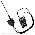 Miniatyrbillede 2 af 5: Til 2-Pin Radio Håndholdt Højttaler Dobbelt PTT Mikrofon med Dobbelt Bånd SMA-Hun Antenne til