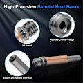 Miniatyrbillede 2 af 5: 2 stk. Bimetal Heatbreak Opgradering Hals til 3 Halser til 3 Hotend 3D Printer Tilbehør