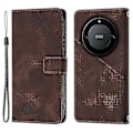 Miniatyrbillede 1 af 5: For Honor Magic 5 Lite 5g /x9a 5g/x40 5g Telefon Cover Flip Stand Læder Wallet Stødsikkert Cover Brown