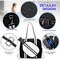 Pikkukuva 3 / 5: Crossbody Sling Pickleball -kassi, Pickleball-laukut naisille ja miehille, Pickleball-laukut naisille Sleek Black