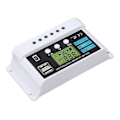 Miniatyrbillede 5 af 5: Solar Controller Industriel Chip LCD Display Overbelastningsbeskyttelse Solar Regulator 12V 24V Selvtillpassende Hvid 20A
