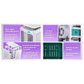 Miniatyrbilde 2 av 5: C6 MATX Mini ITX Kabinett PC Kabinett Bærbar Stasjonær Mesh Chassis Datamaskin PC Mini Datamaskin Chassis Svart