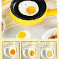 Miniatyrbild 4 av 5: Multifunktionell 2 i 1 Äggkokare Non-Stick Äggstekpanna Äggkokare Automatisk Avstängning Äggkokare Maskin för Hem Sovsal Gul