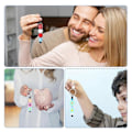 Miniatyrbilde 5 av 5: 50 stk. Blanke Perlebare Nøkkelringstenger, Metall DIY Perle Nøkkelringstang Charms Lett å Løsne Perle Nøkkel for Håndverk