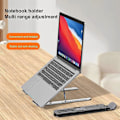 Miniatyrbillede 2 af 5: Bærbar computerholder Foldbar 10 niveauer Højdejusterbar Universal Hul Varmeafledning Skridsikker Bærbar Stationær Tablet Computer Stand Computertilbehør