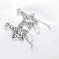 Miniatyrbillede 3 af 5: Elegante Kvinder Cubic Zirconia Indlagt Stjerne Kæde Kvast Dingle Ørestikker til Kvinder Dagligt Outfit TSUNDEAU