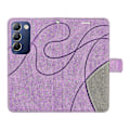 Miniatyrbillede 5 af 5: Læder Etui Til vivo V40 SE 5G/ Y200e 5G Etui Wallet Farvesplejsning Telefon Cover Light Purple