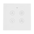 Miniatyrbild 2 av 5: Intelligent Wifi Fläkt Ljusbrytare Stöd RF Fjärrkontroll Röststyrning 100 Vit