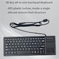 Miniatyrbild 2 av 5: 80 Tangenter USB Kabelanslutet Tangentbord Ultratunt Mini Kompakt Pekskärm Tangentbord HUB Funktion Kabelanslutet Pekskärm Tangentbord
