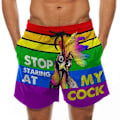 Miniatyrbild 1 av 2: Tryckta badshorts för män sommarsemestershorts style 1 L