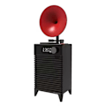 Miniatyrbild 1 av 5: -202 Retro Bluetooth-högtalare Trådlös Utomhus Bass Subwoofer LED-klocka Ljud Handsfree Samtal Musikbox TF AUX-spelare A