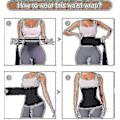 Miniatyrbild 5 av 5: Midjetränare för kvinnor Snatch Bandage Mage Svett Wrap Plus Size Tränings Midjetrimmer för Gym Sport 4M