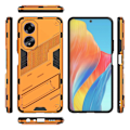 Miniatyrbild 5 av 5: Skal för Oppo A58 4g PC+TPU Stötsäkert Stativ Mobilskal Orange