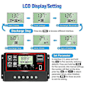 Miniatyrbillede 4 af 5: Solar Opladningscontroller Sort Solpanel Batteri Smart Regulator Dobbelt USB-porte Automatisk Justerbar LCD-skærm