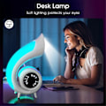 Miniatyrbild 3 av 5: Mini Conch Trådlös Atmosfärslampa Touch för att Justera Belysning RBG Skrivbordslampa Trådlös Bluetooth Högtalare Väckarklocka, B