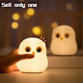 Miniatyrbillede 4 af 5: Natlampe, RGB-skiftende Ugle Natlampe, Sød Silikone Ugle Natlampe til Gaver, Kawaii Sengelampe til Søvnhjælp