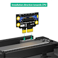 Miniatyrbillede 5 af 5: PCI-E 1X 3.0 90 Graders Omvendt Han til Hun Riserkort til 2U Server (Installationsretning mod CPU)