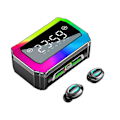 Pikkukuva 1 / 5: 1 Pari Langattomia Bluetooth 5.3 -yhteensopivia Nappikuulokkeita Peilipinnalla, Langattomat Kuulokkeet Kellolla, Virranäytöllä, Rauhoittavalla Äänellä ja RGB-valoilla