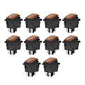 Miniatyrbillede 5 af 5: 10 stk. 2-positions vippekontakt til/fra 30A AC 125V 250V til båd med LED-lys 4 ben orange