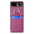 Pikkukuva 2 / 5: Litsi-kuvioinen nahkainen puhelinkotelo Motorola Razr 40:lle Purple