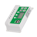 Pikkukuva 5 / 5: PWM Aurinkosäädin Automaattinen Tunnistus Kaksois-USB-portti Aurinkolaturi PV-kaapelilla Kotiin 24V 12V 20A