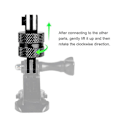 Miniatyrbild 4 av 5: Vertikalt Ställ Förlängningsarm Aluminium 360-Graders Rotation Kamerafäste Vertikal Metall Svängbart Stativ Adapter för Gopro Hero12/11